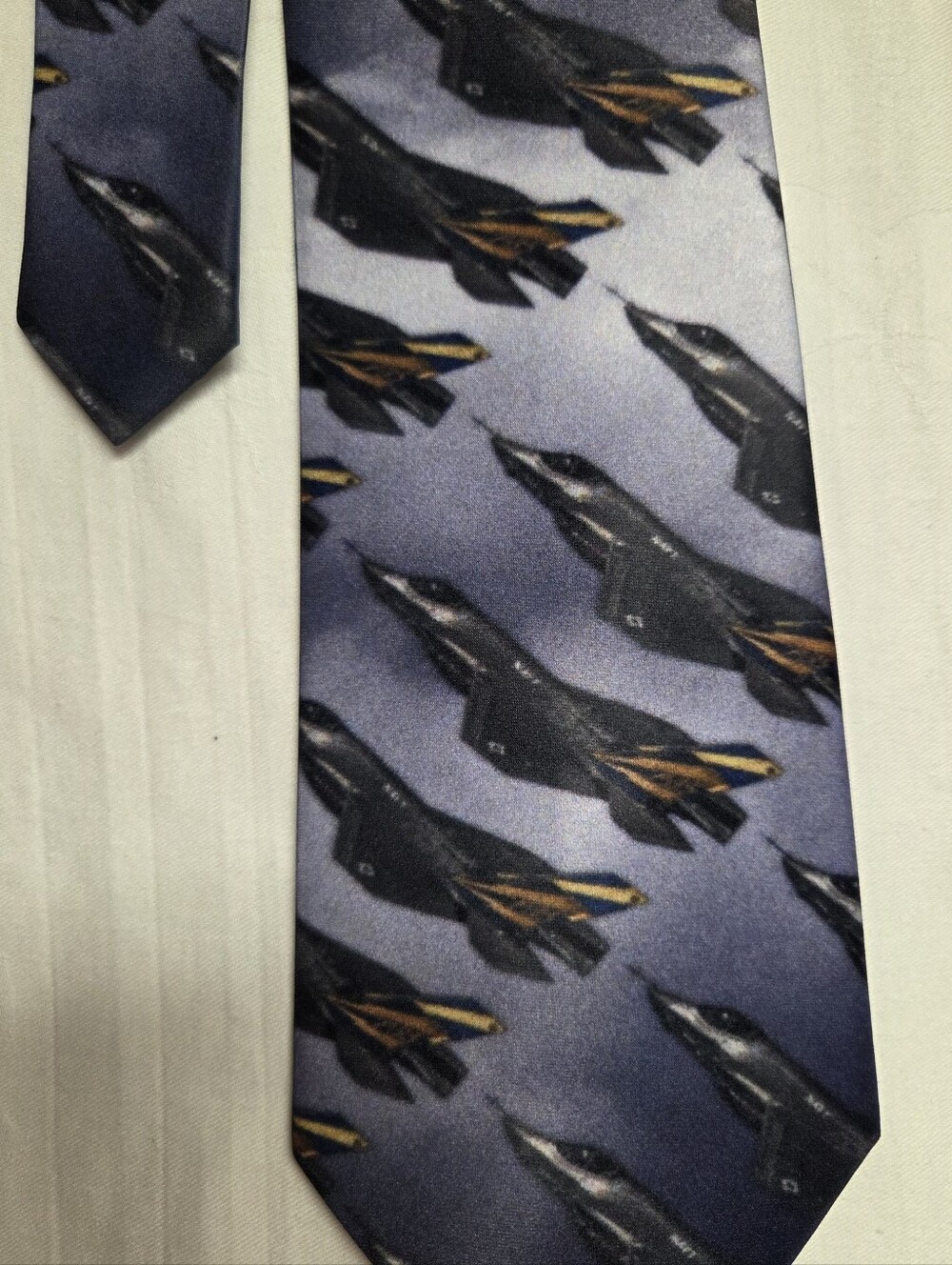 Neck Tie Featuring Fighter Jets
